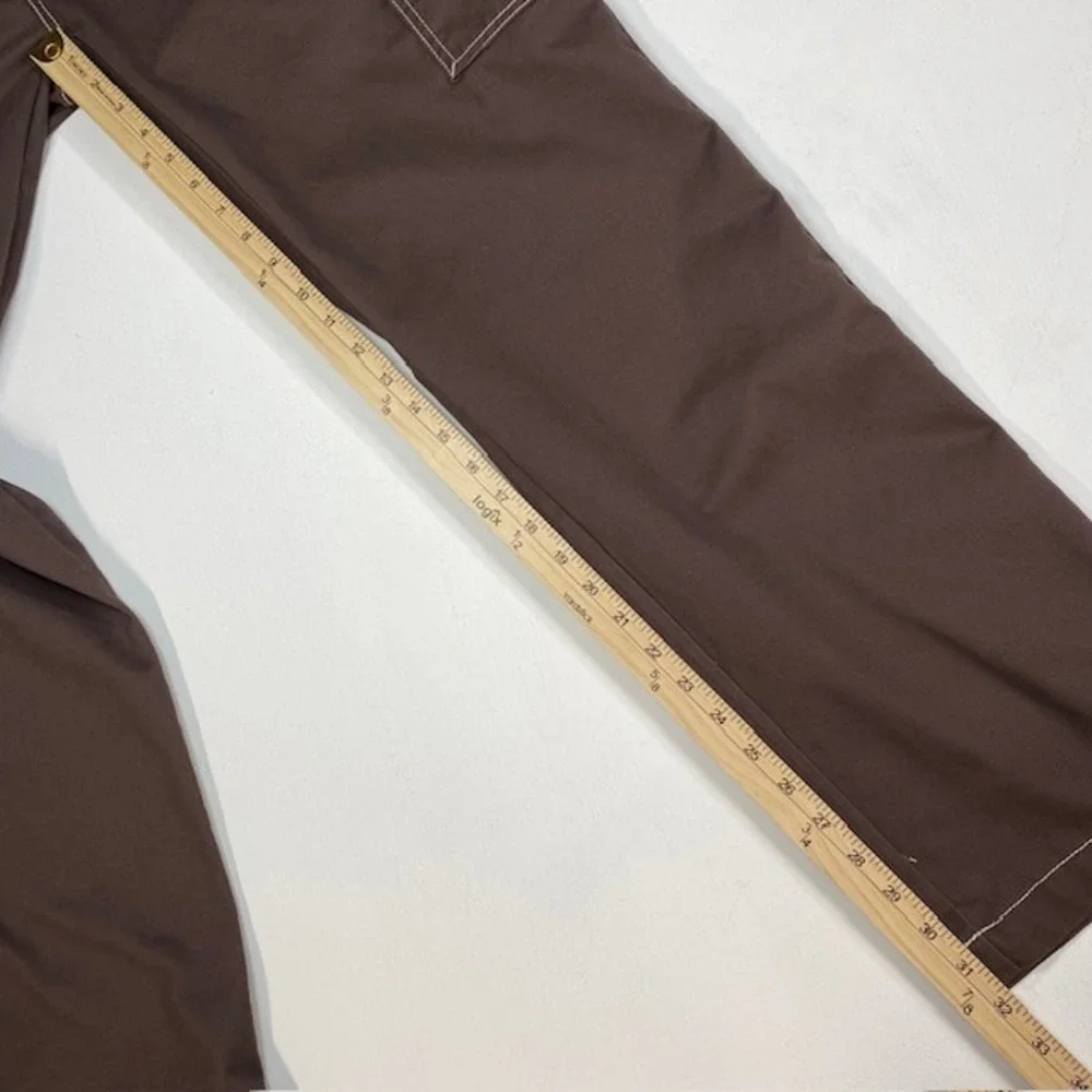 True Religion‎ Mens Brown Cargo Pants Contrast Stitch Straight Leg 32x31.5